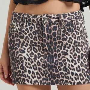 PacSun Leopard-Print Mini Skirt in Brown and Black